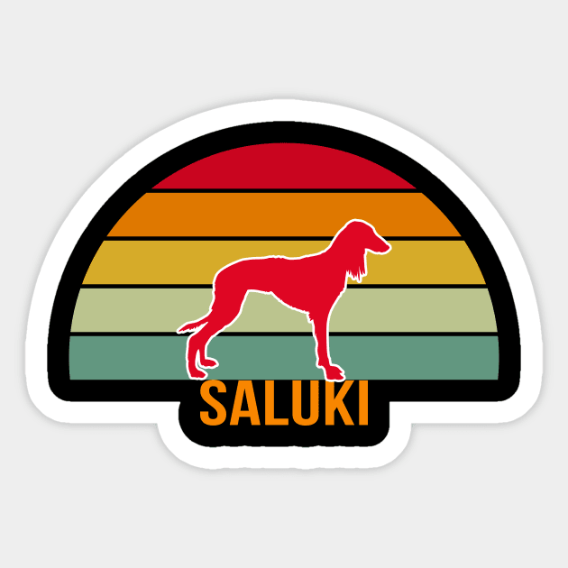 Saluki Vintage Silhouette Sticker by khoula252018